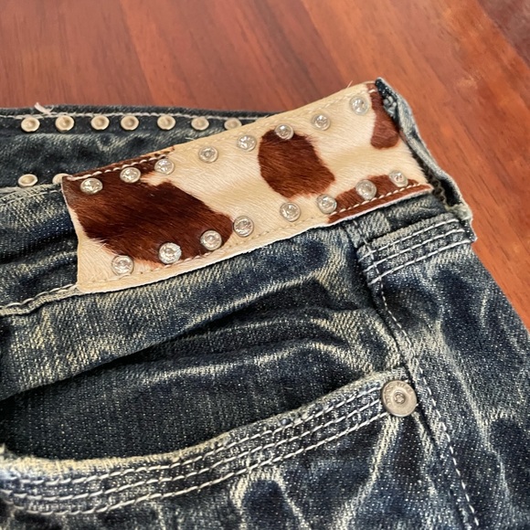 Miss Me Blue Jeans Cowhide - Picture 7 of 13